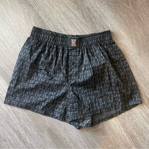 Savage X Fenty Black Silky Boxer Type Shorts SM